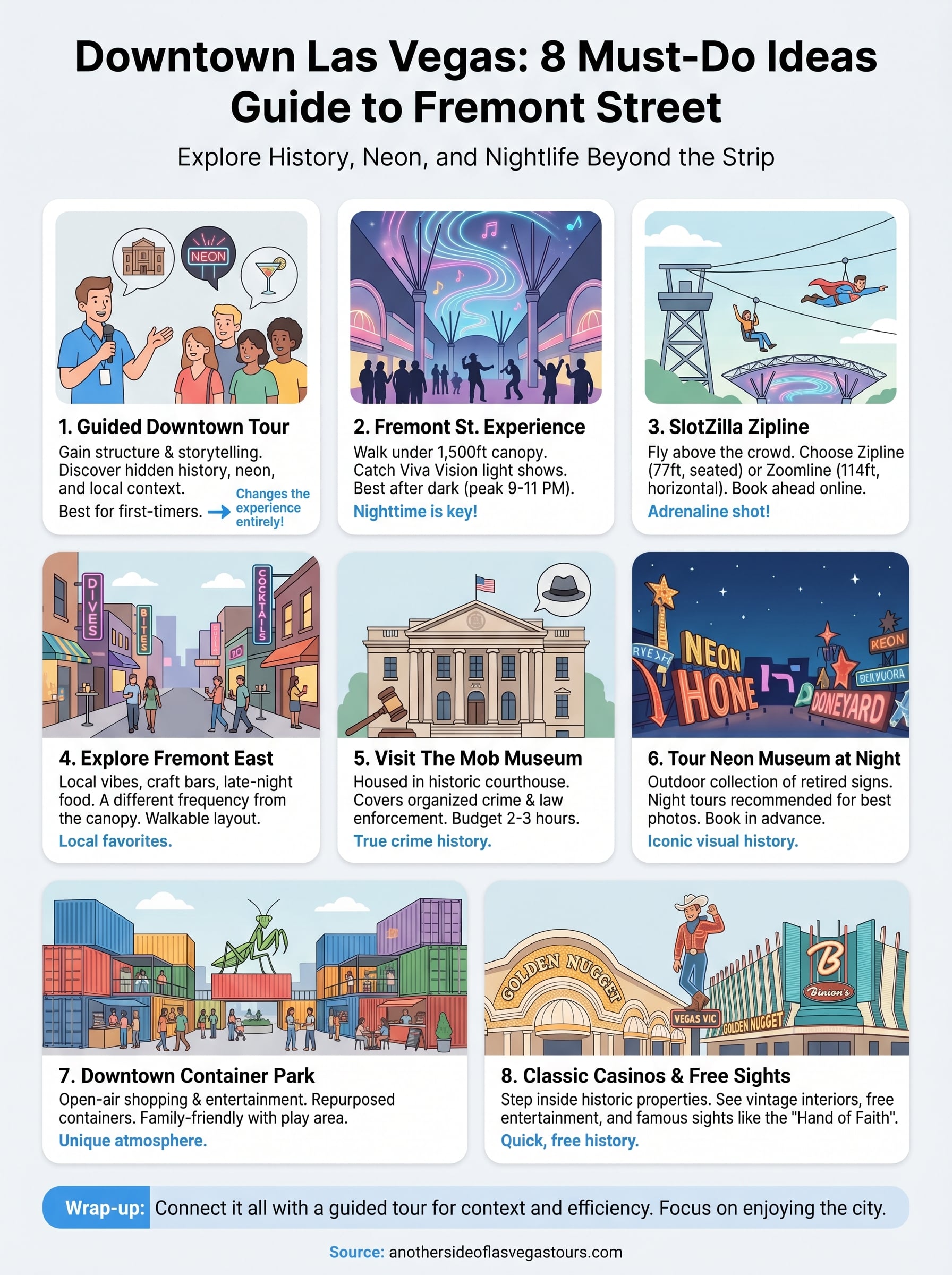 downtown las vegas guide infographic