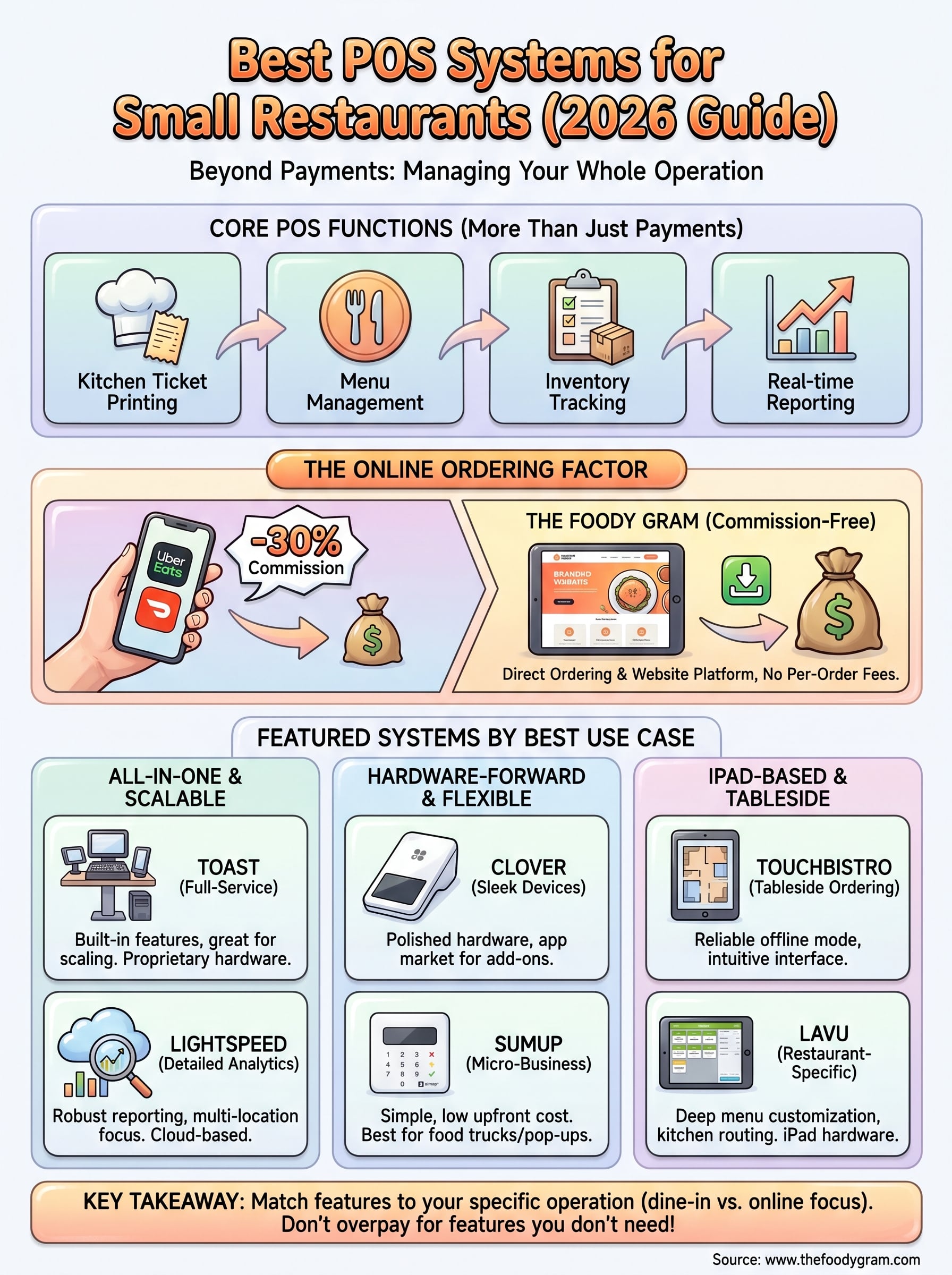 best pos system for small restaurants infographic