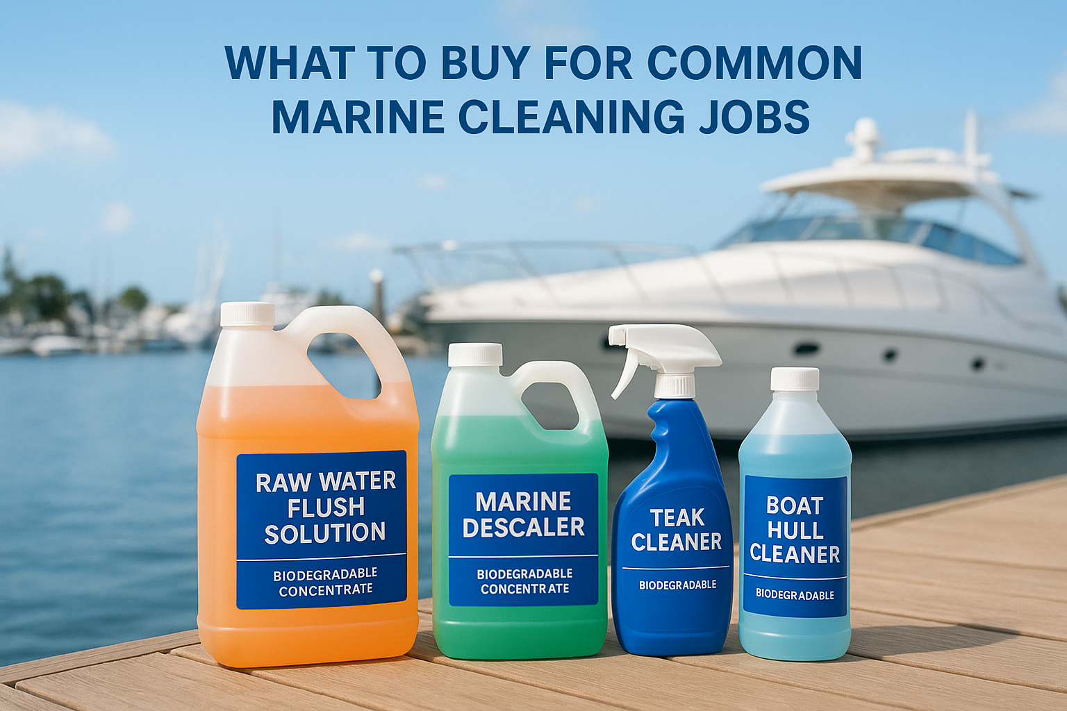 What to buy for common marine cleaning jobs