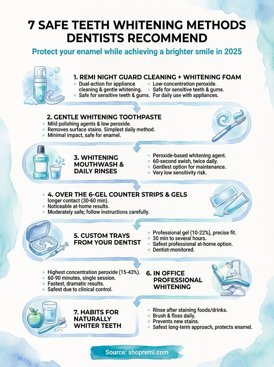 safe teeth whitening methods infographic