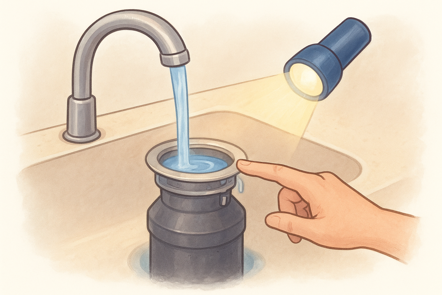 Run water and watch where it appears