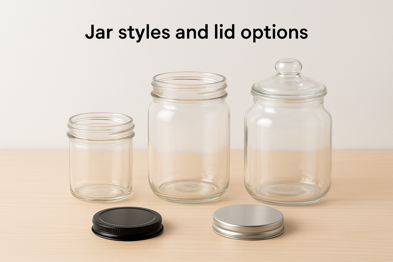 Jar styles and lid options