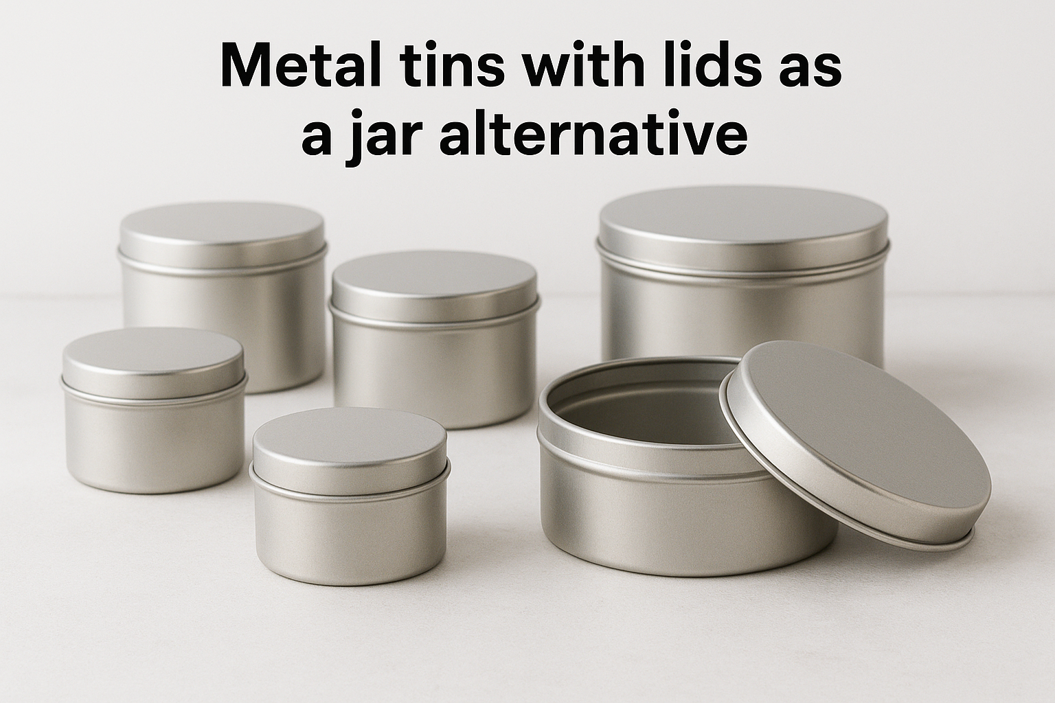 Metal tins with lids as a jar alternative