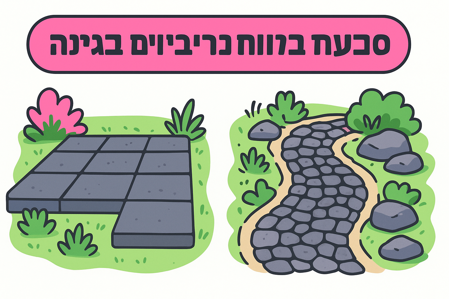 סוגי בזלת לריצוף ושבילים בגינה