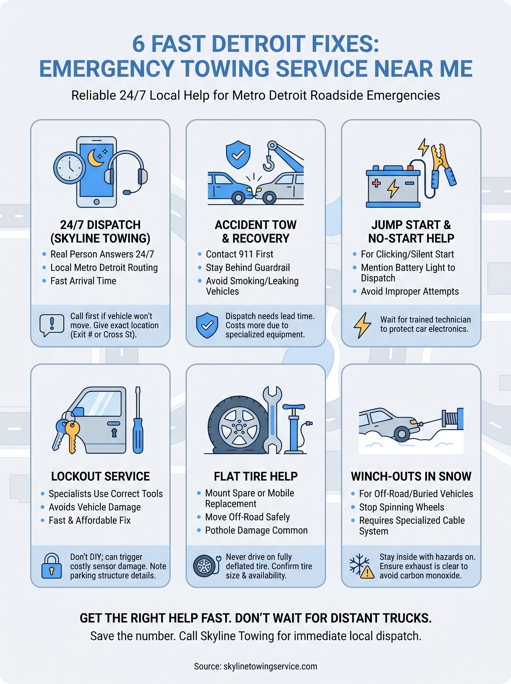 emergency towing service near me infographic