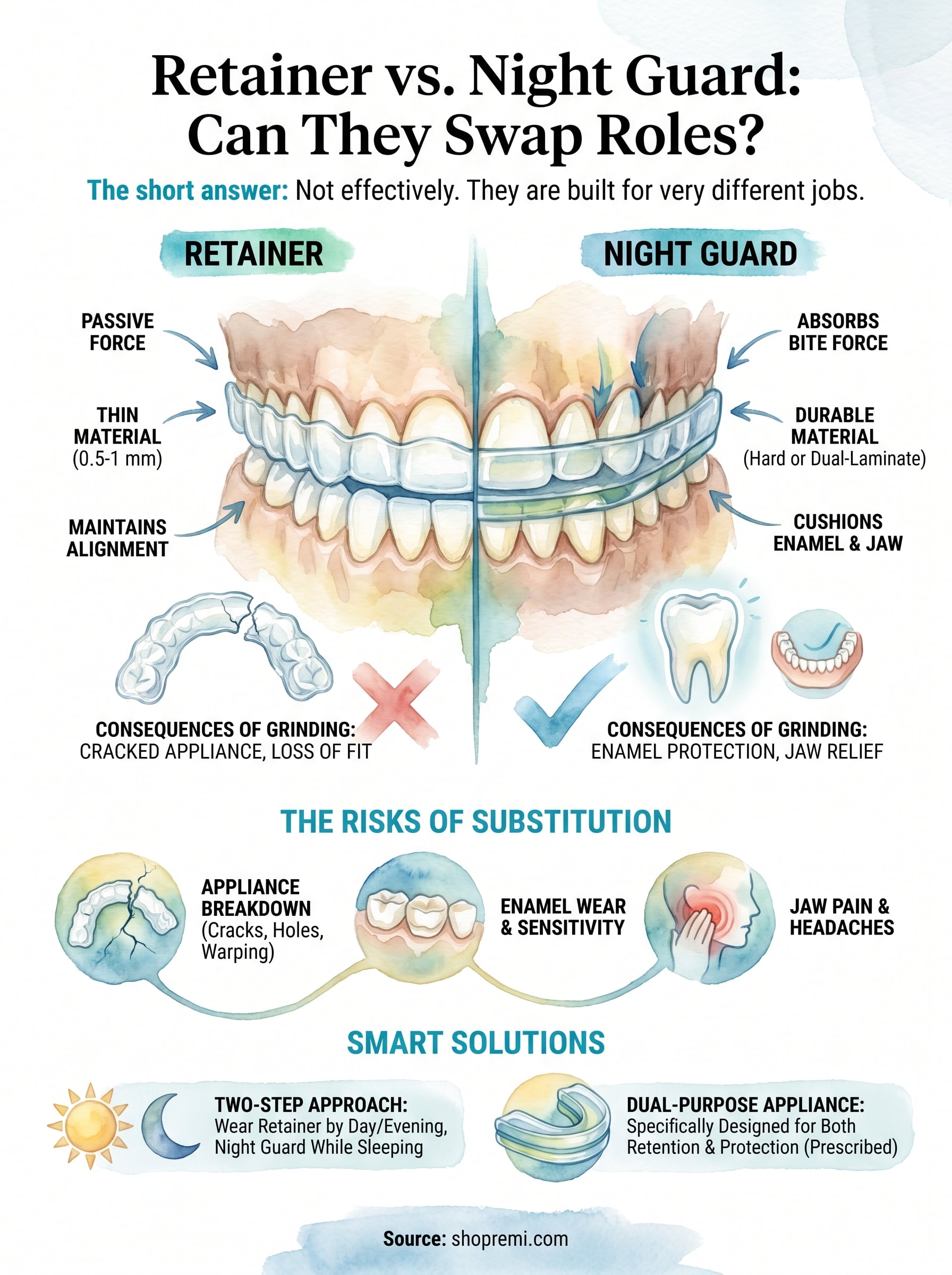 can a retainer work as a night guard infographic