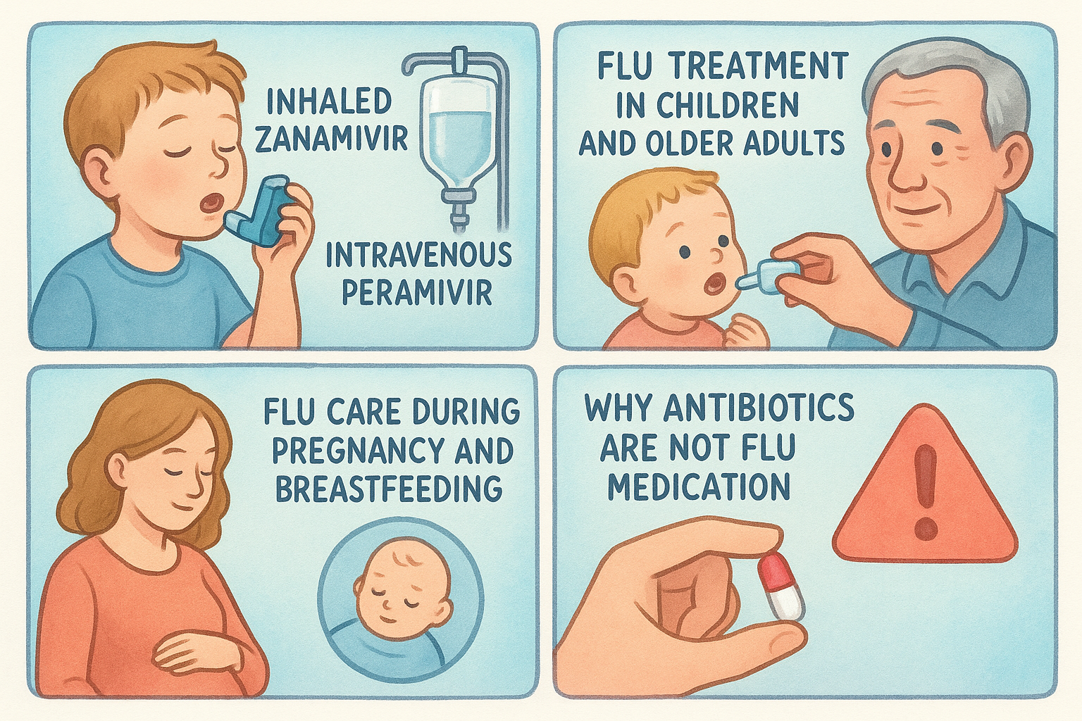 Flu treatment in children and older adults