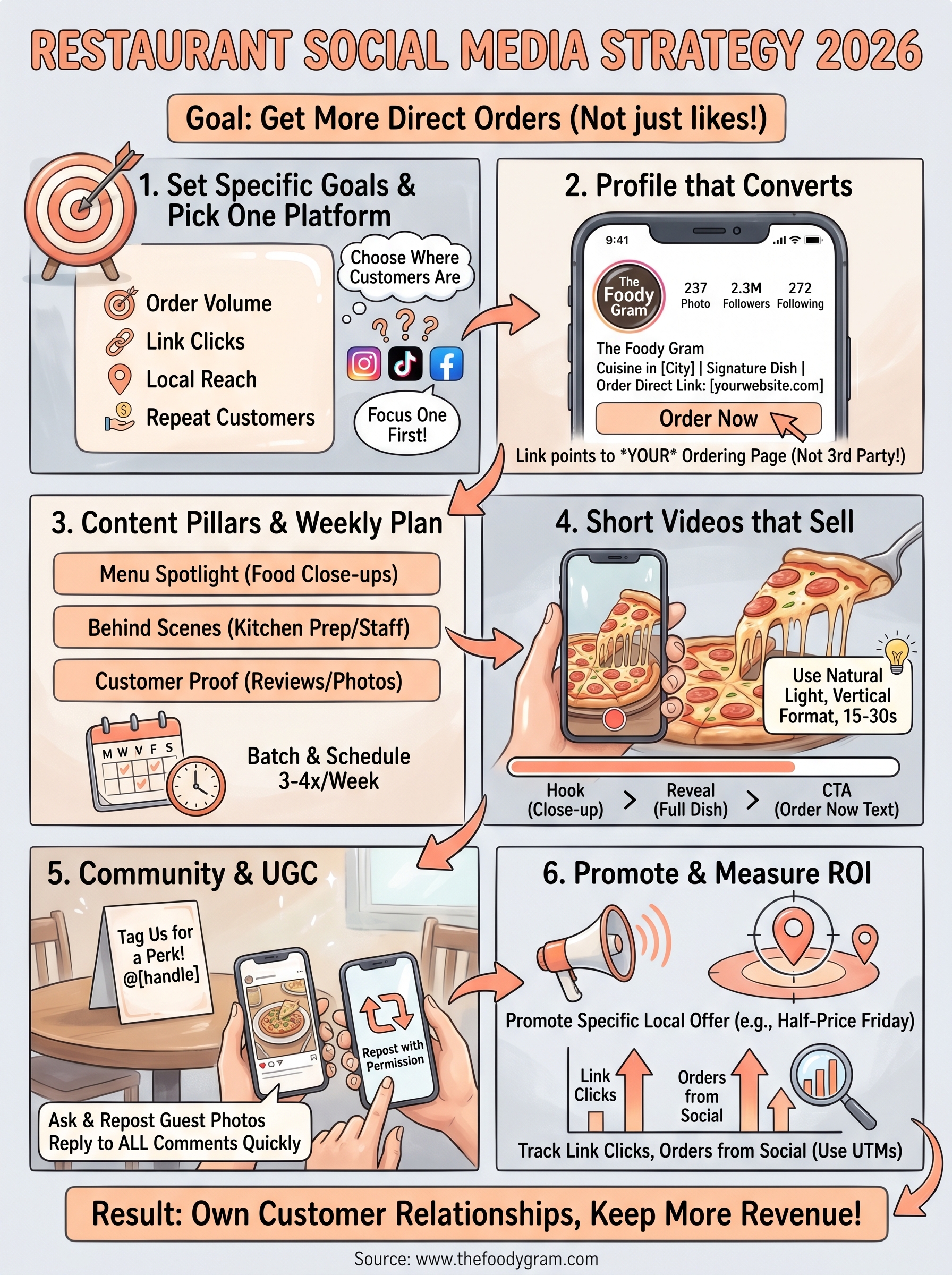 restaurant social media strategy infographic