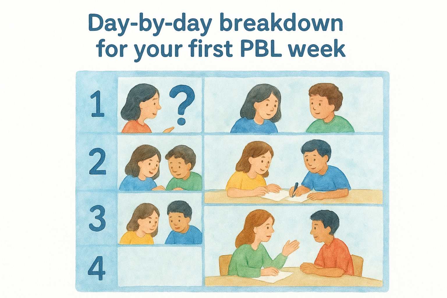 Day-by-day breakdown for your first PBL week