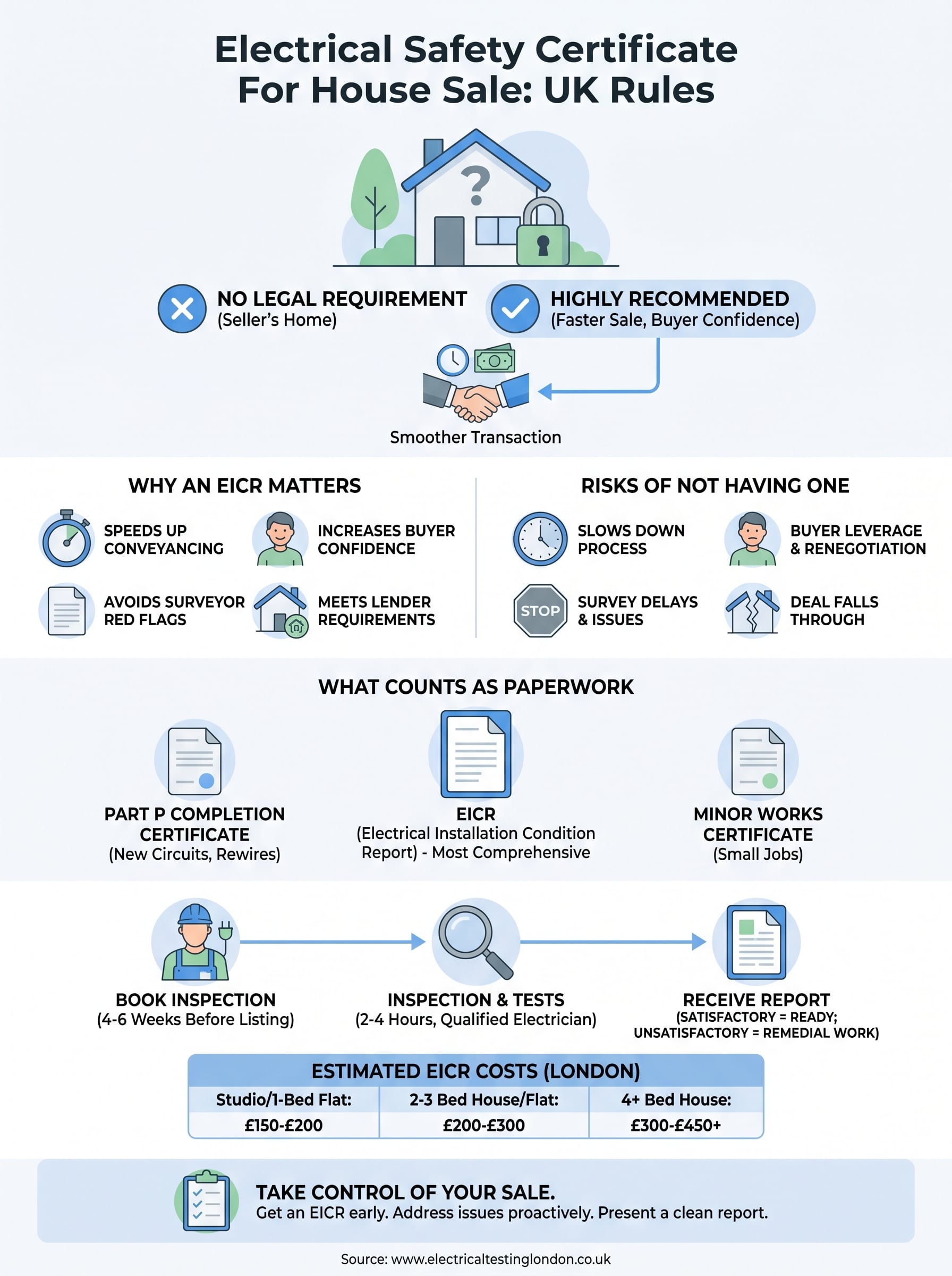 electrical safety certificate for house sale infographic