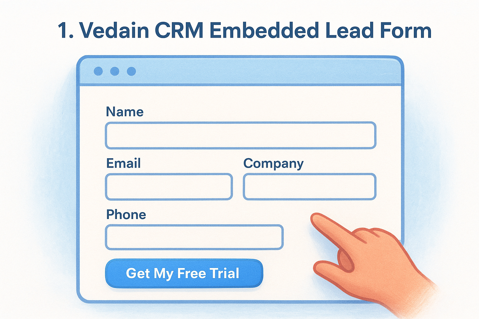 1. Vedain CRM Embedded Lead Form