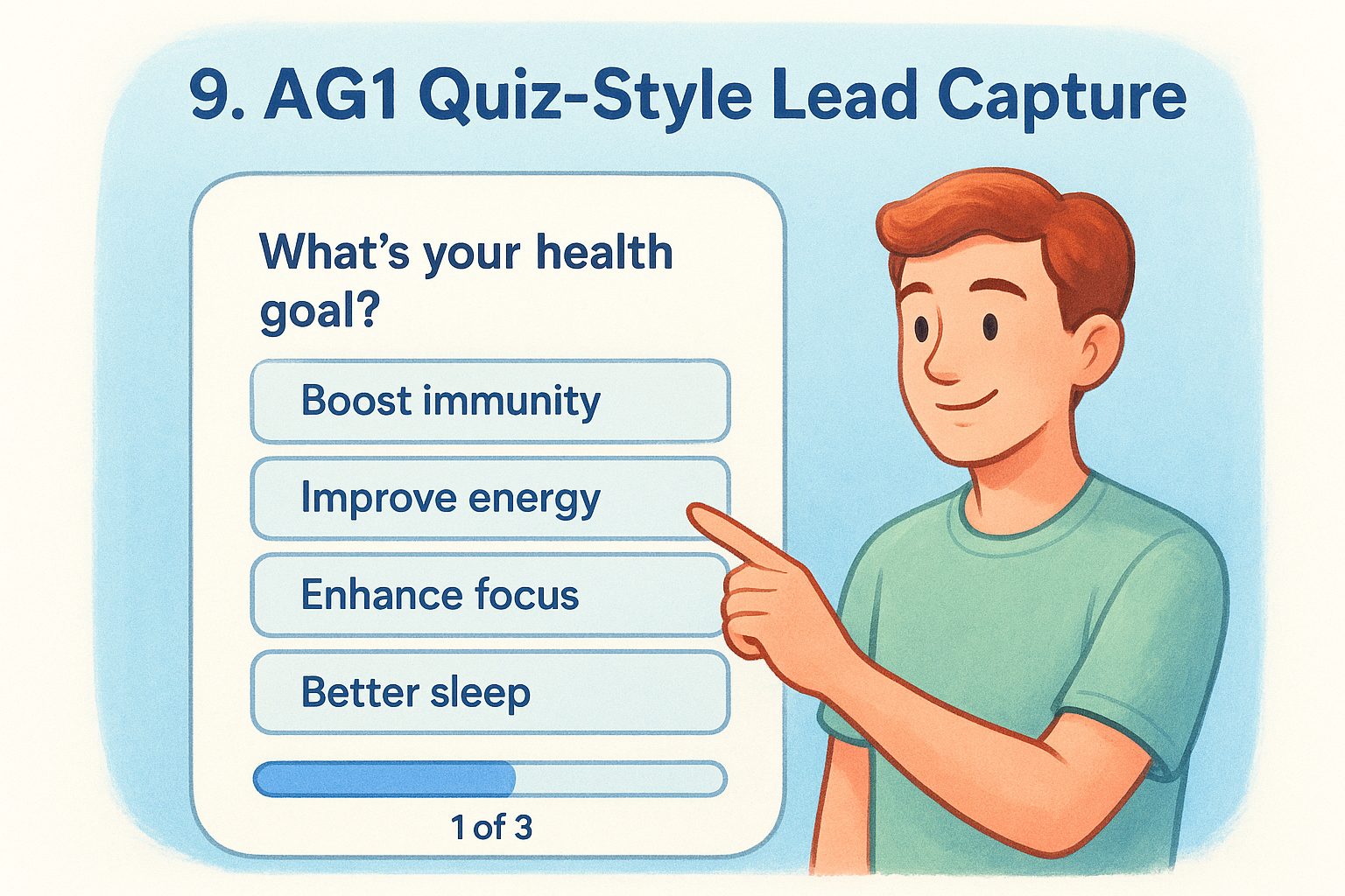 9. AG1 Quiz-Style Lead Capture