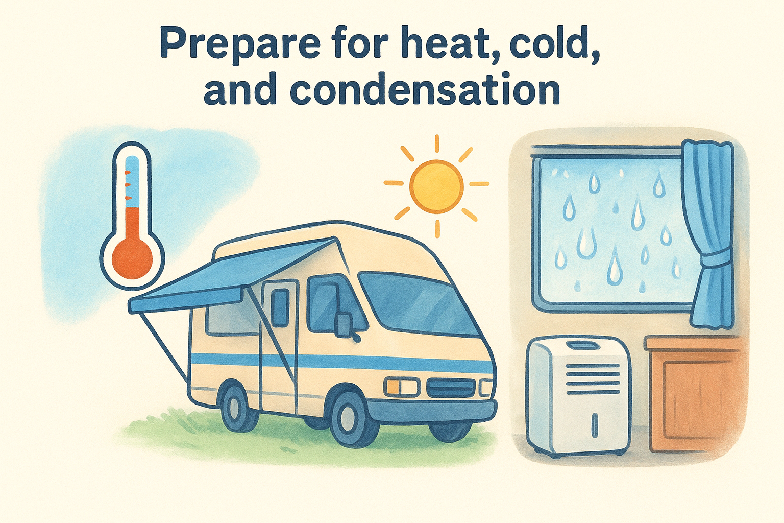 9. Prepare for heat, cold, and condensation
