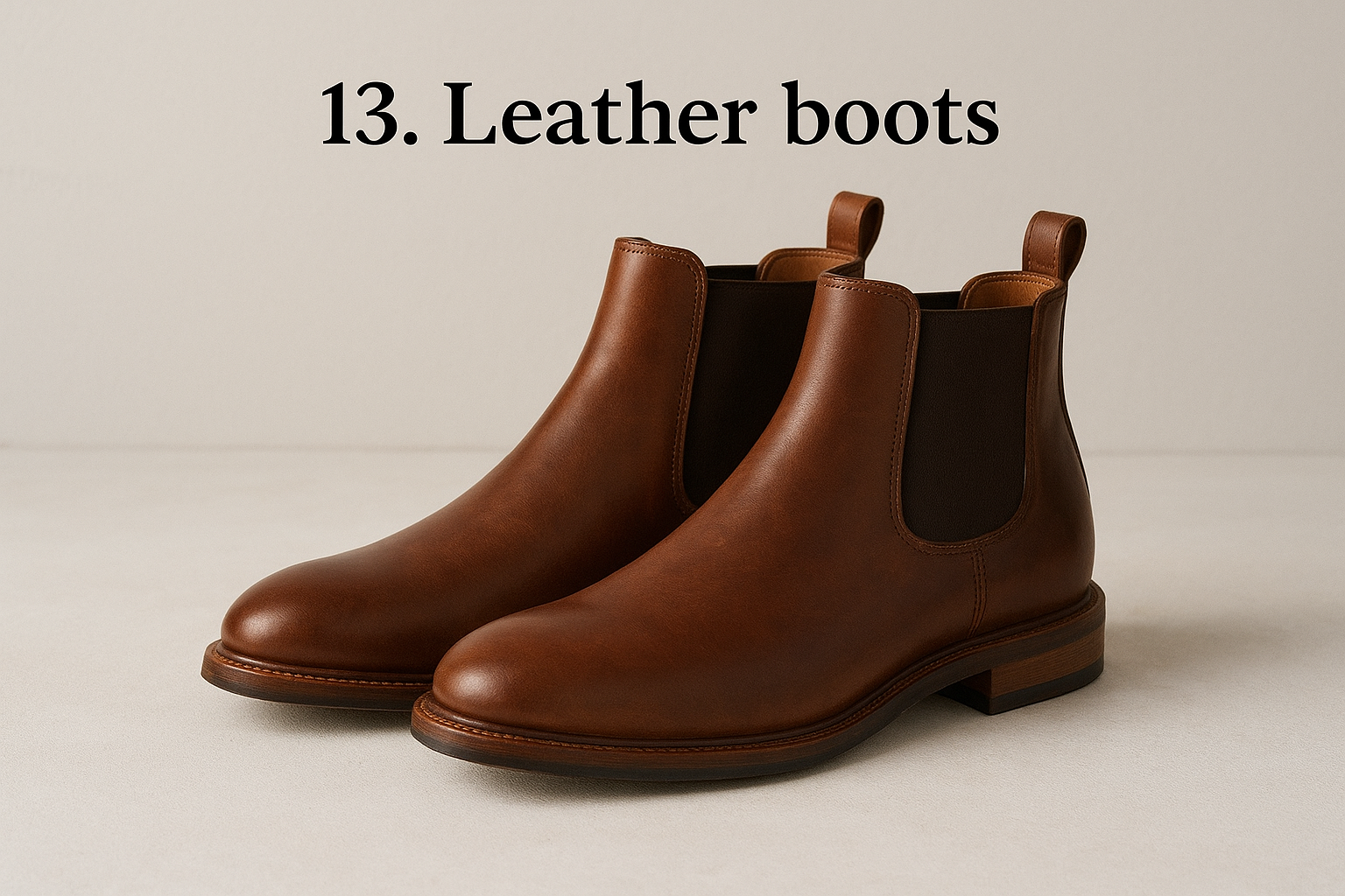 13. Leather boots