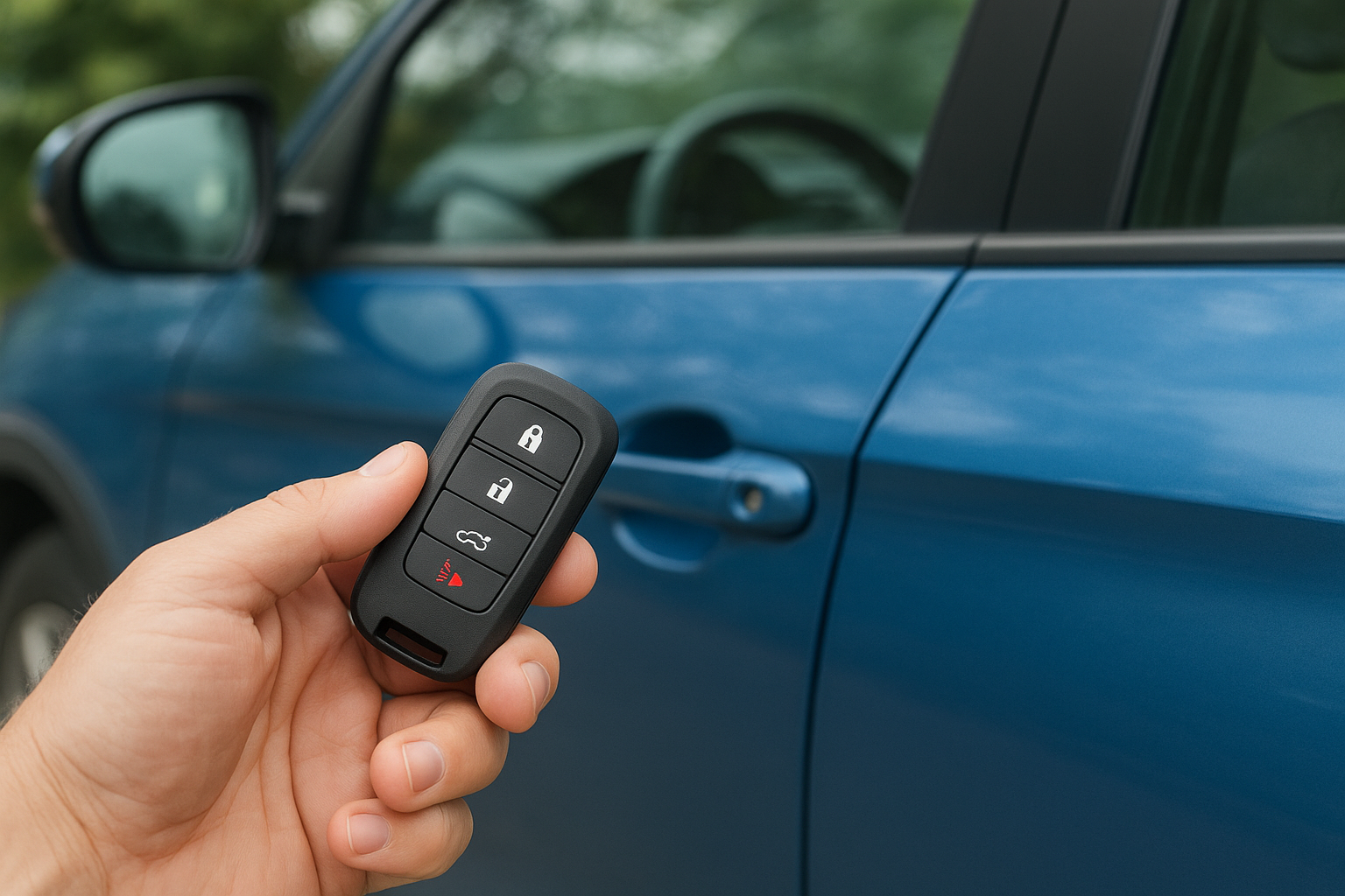 Try your spare key or manufacturer app