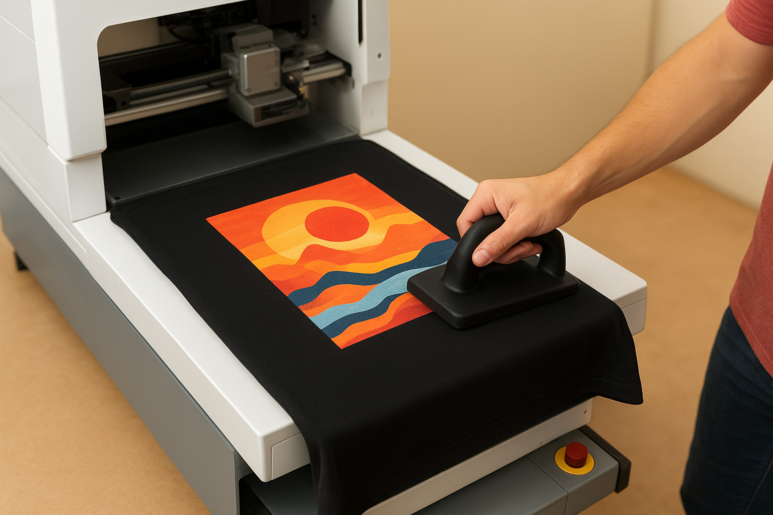 Printing and curing the design