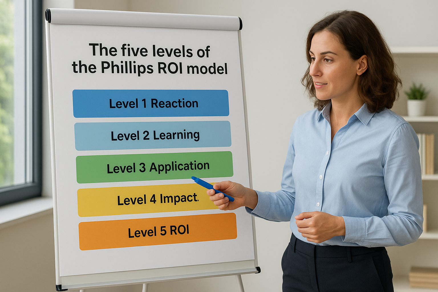 The five levels of the Phillips ROI model