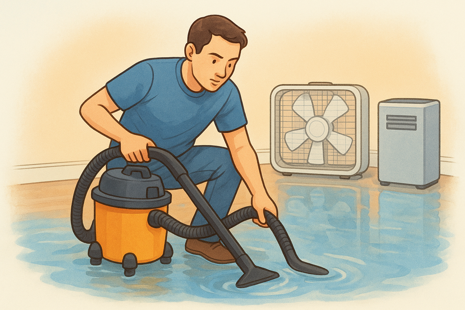 Step 5: Start removing standing water