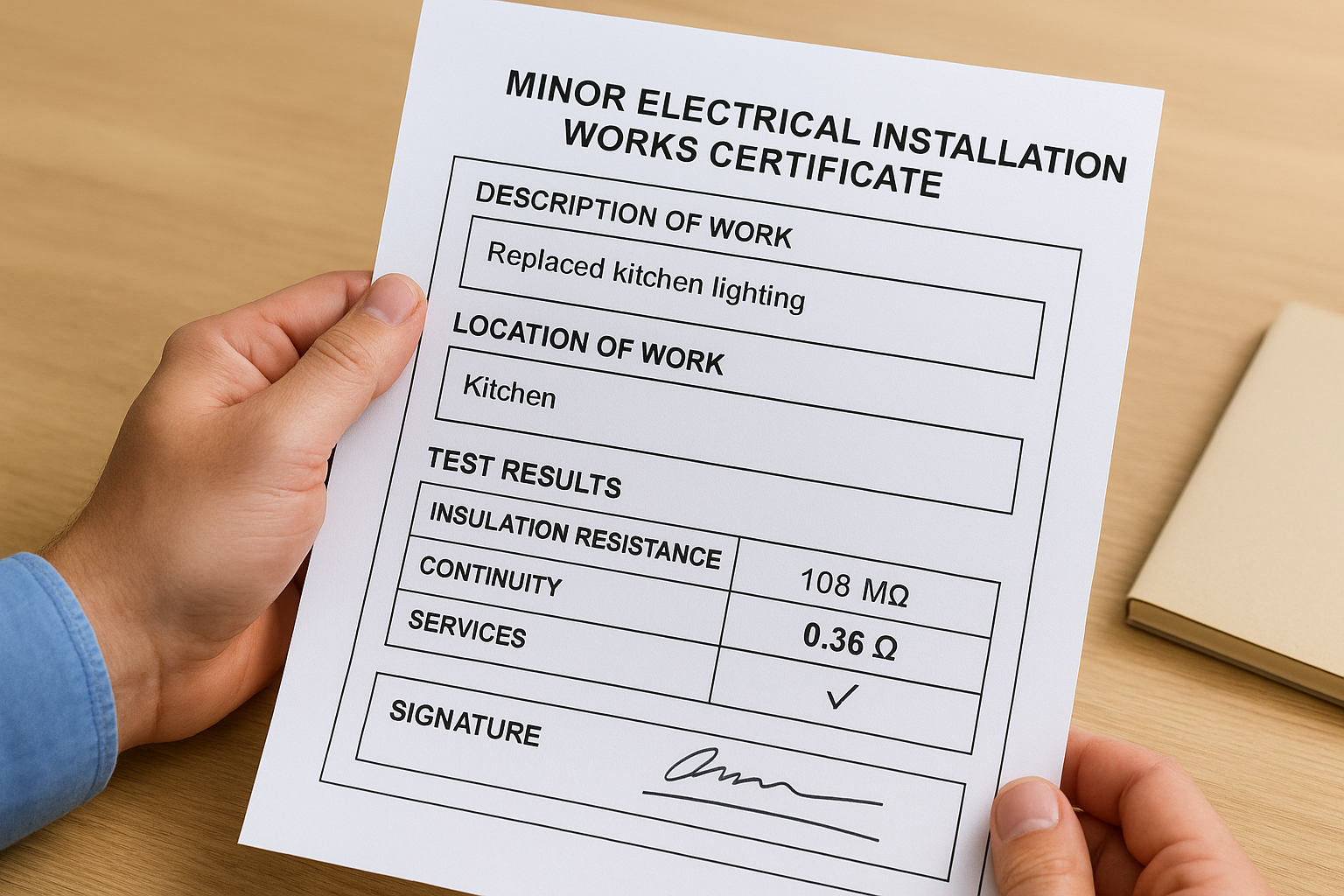 The essential fields and test results