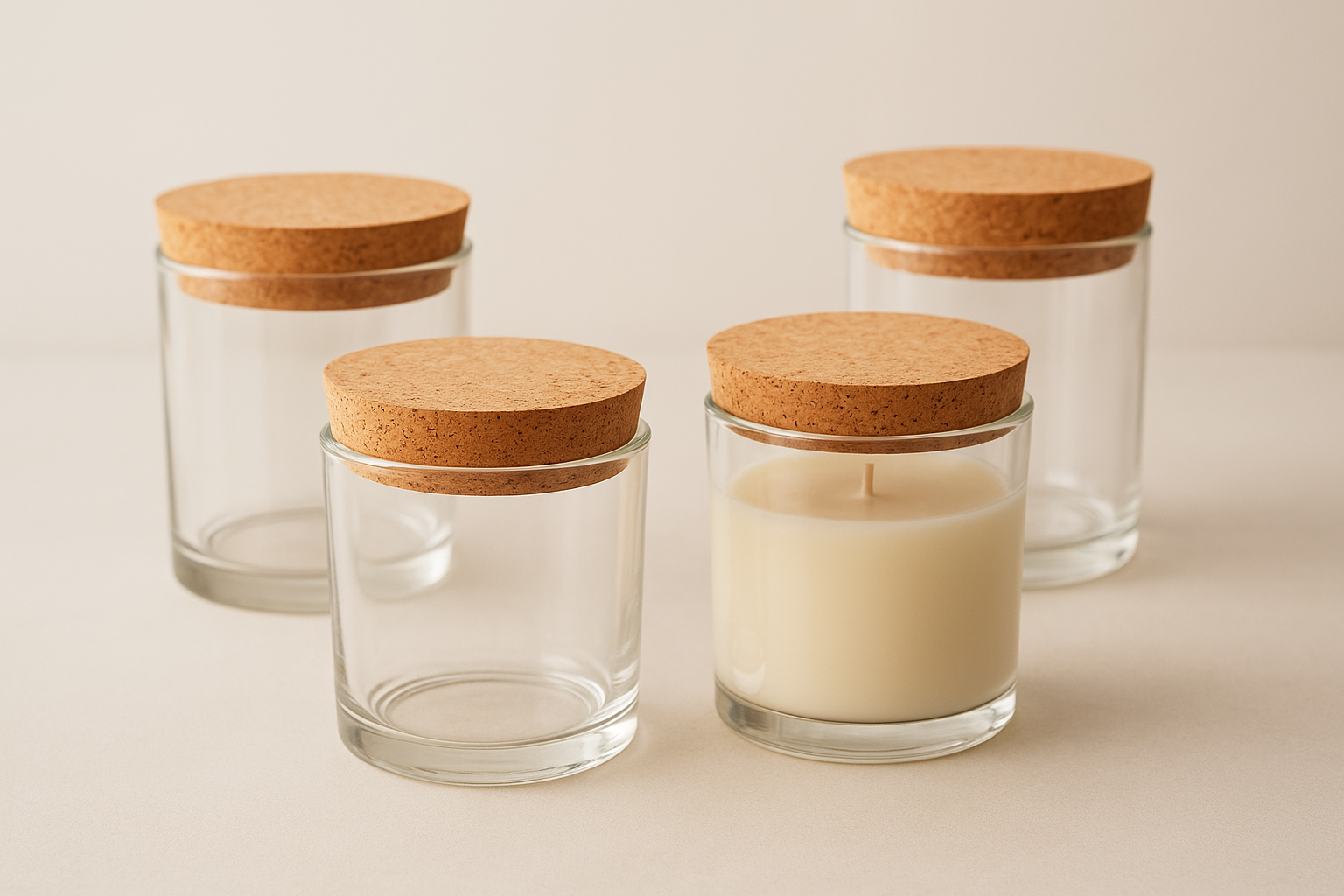 4. CandleScience tapered cork lids