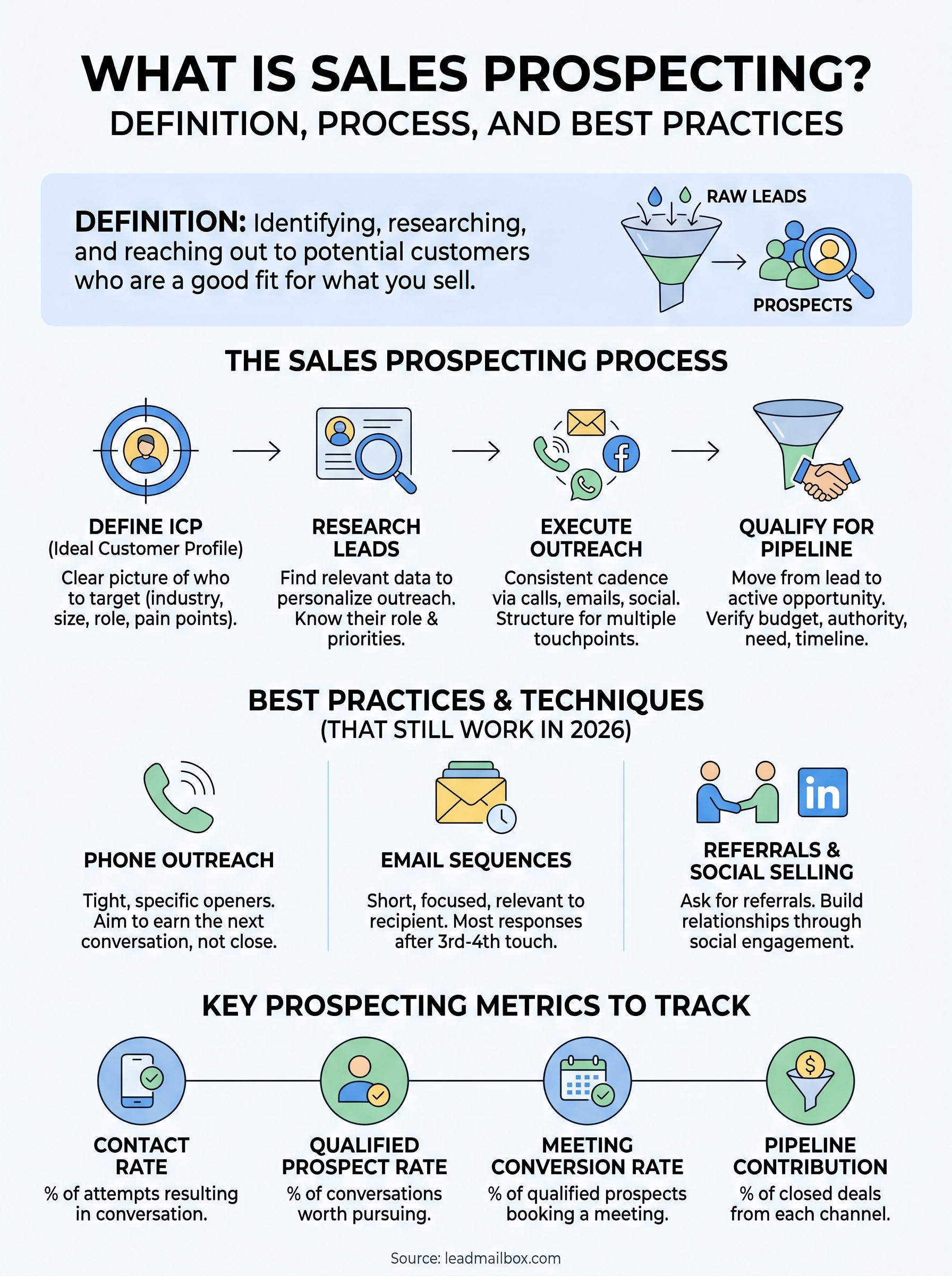 what is sales prospecting infographic