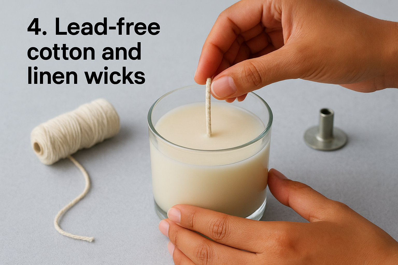 4. Lead-free cotton and linen wicks