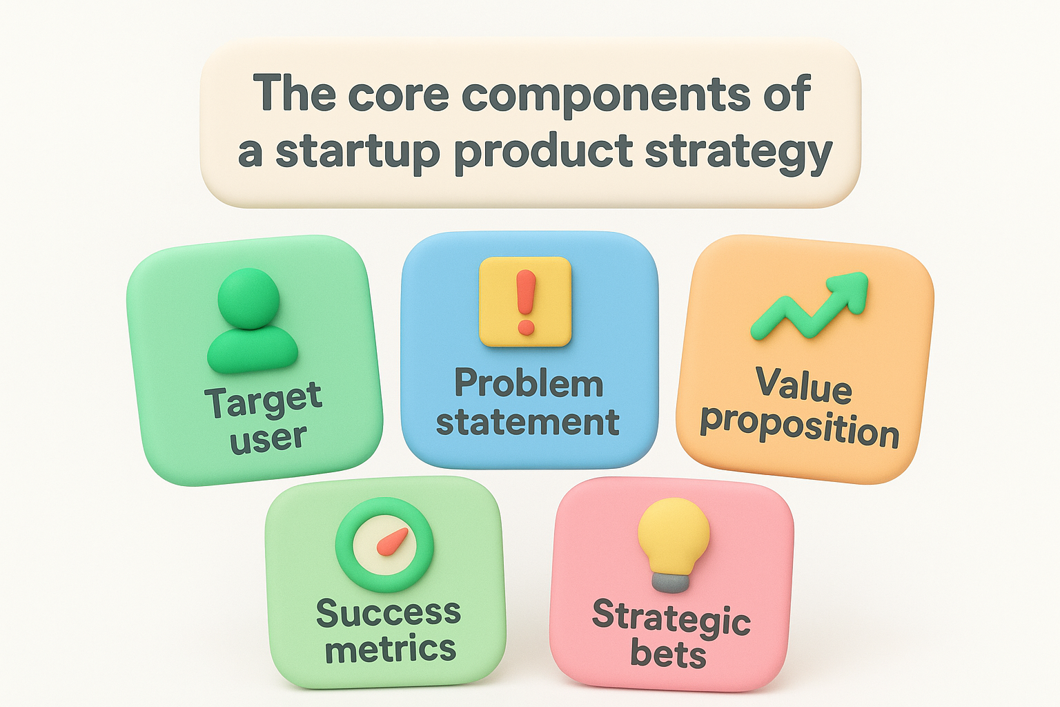 The core components of a startup product strategy