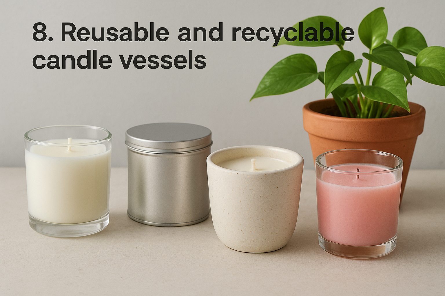 8. Reusable and recyclable candle vessels