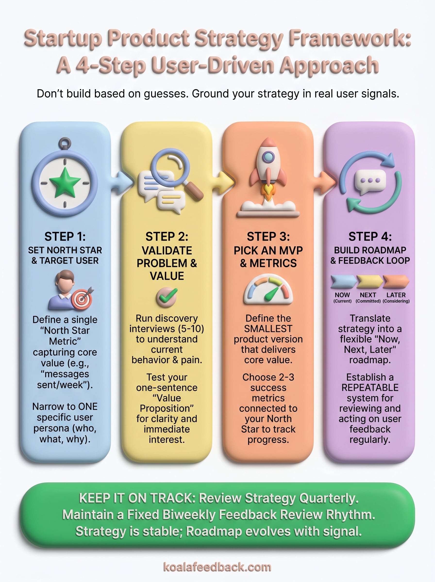 product strategy for startups infographic