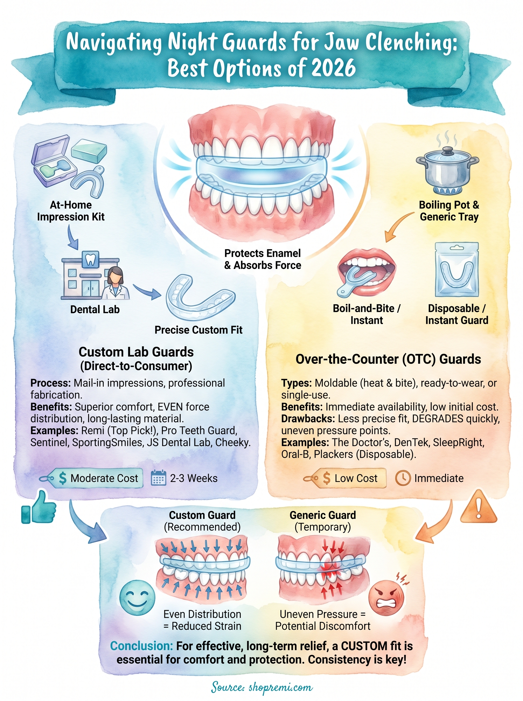 best night guards for jaw clenching infographic