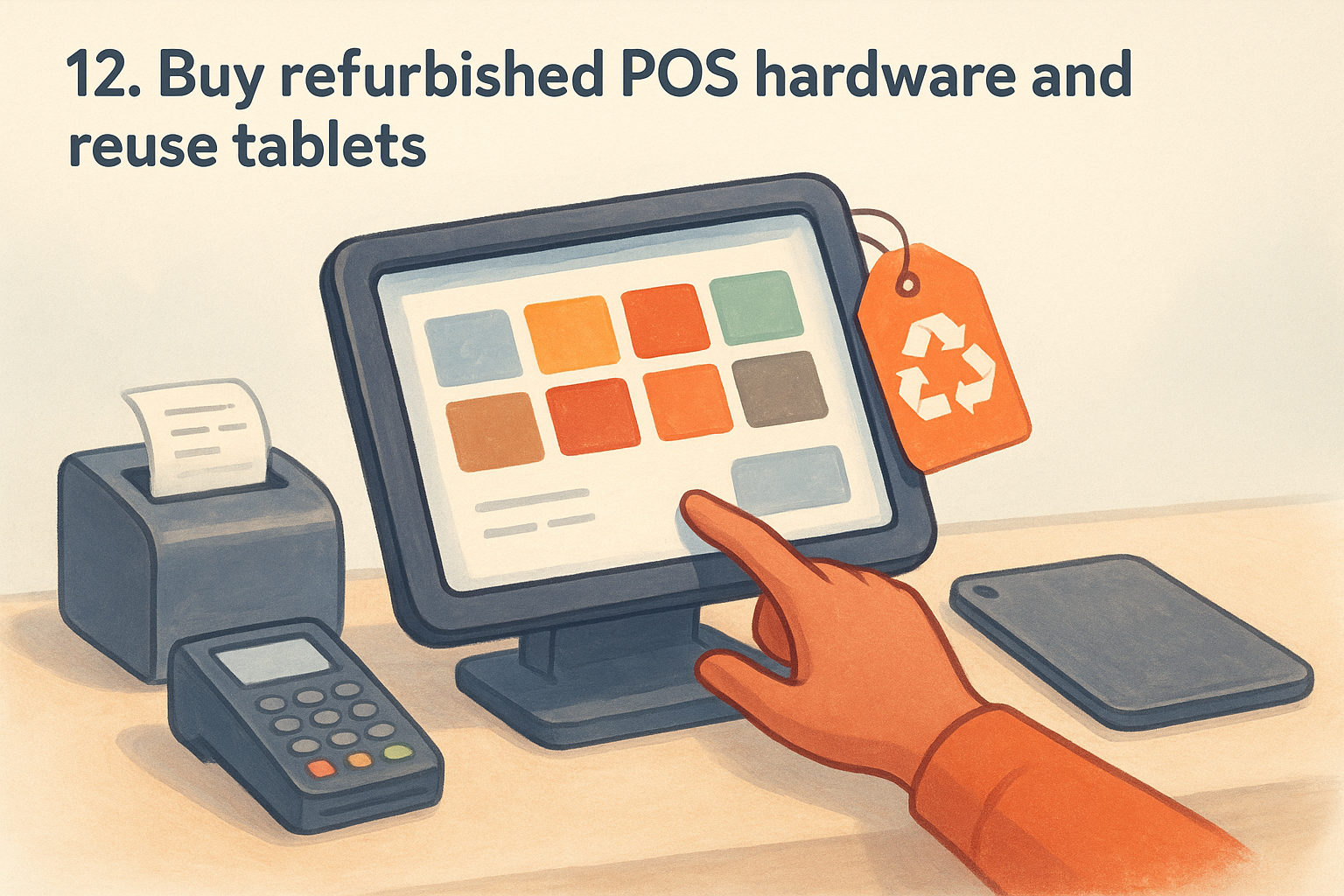12. Buy refurbished POS hardware and reuse tablets