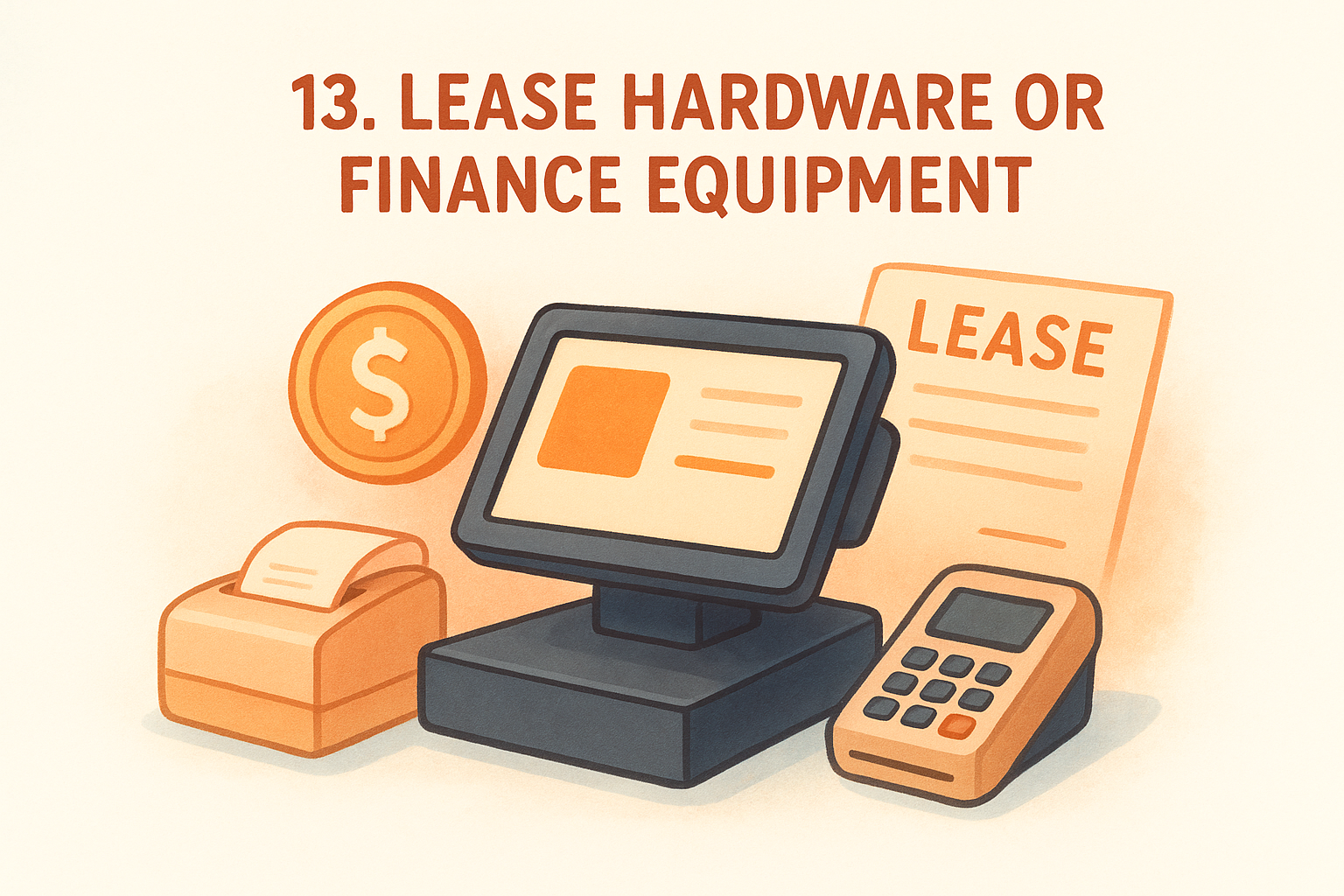 13. Lease hardware or finance equipment