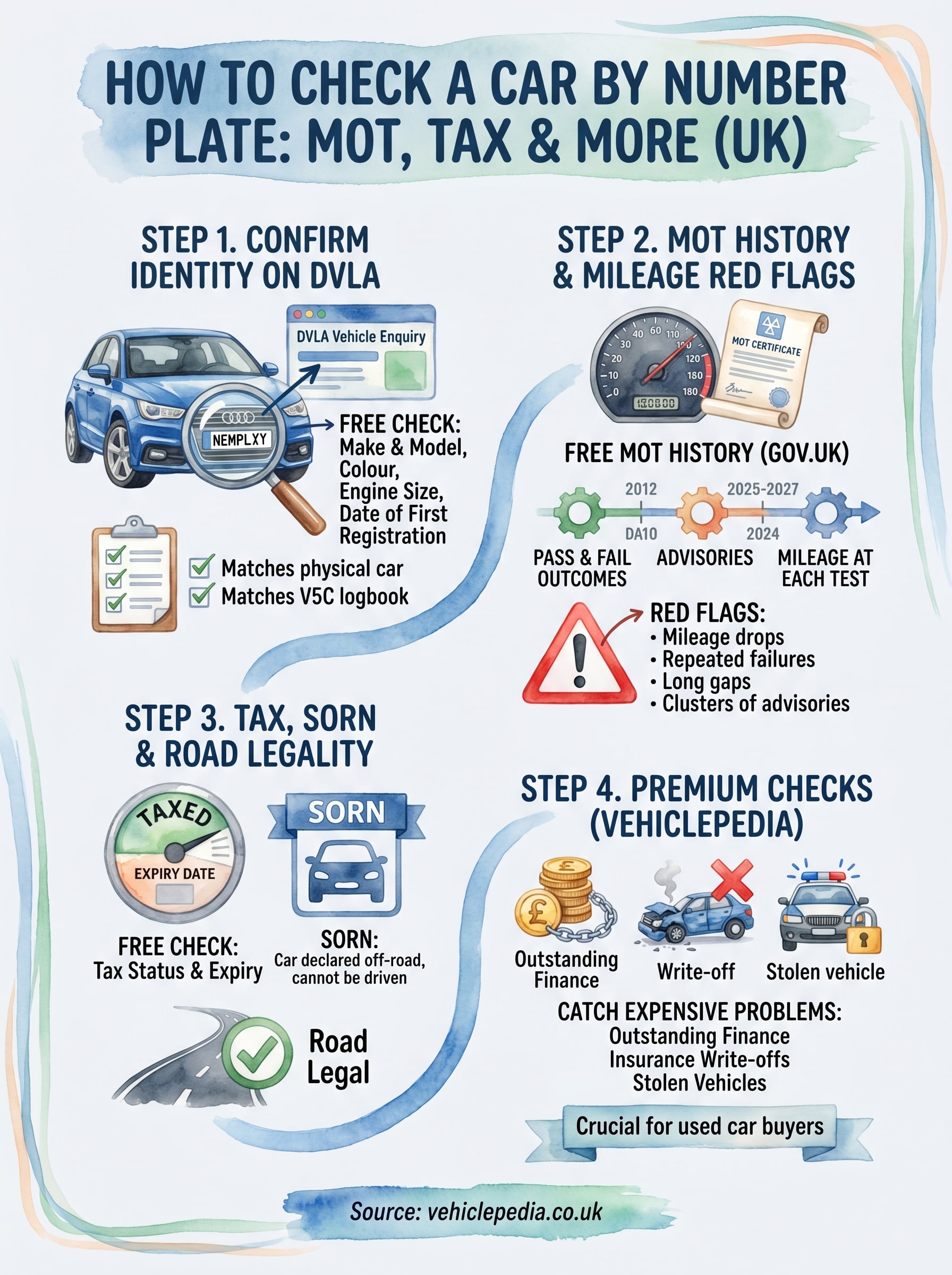 how to check a car by number plate infographic