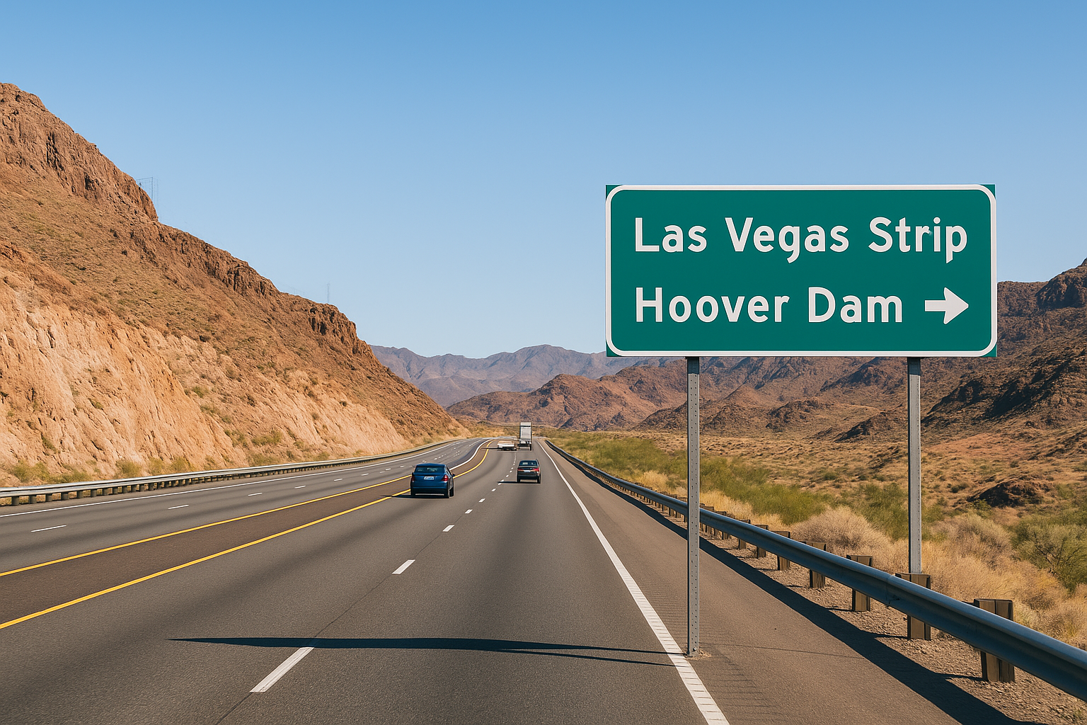 Driving directions from the Strip