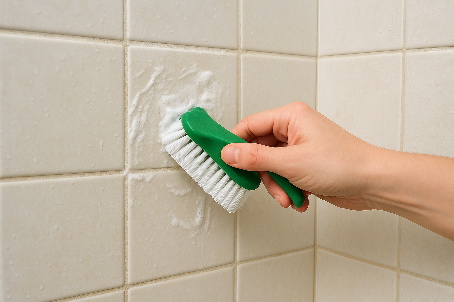 Attack grout lines and tile walls