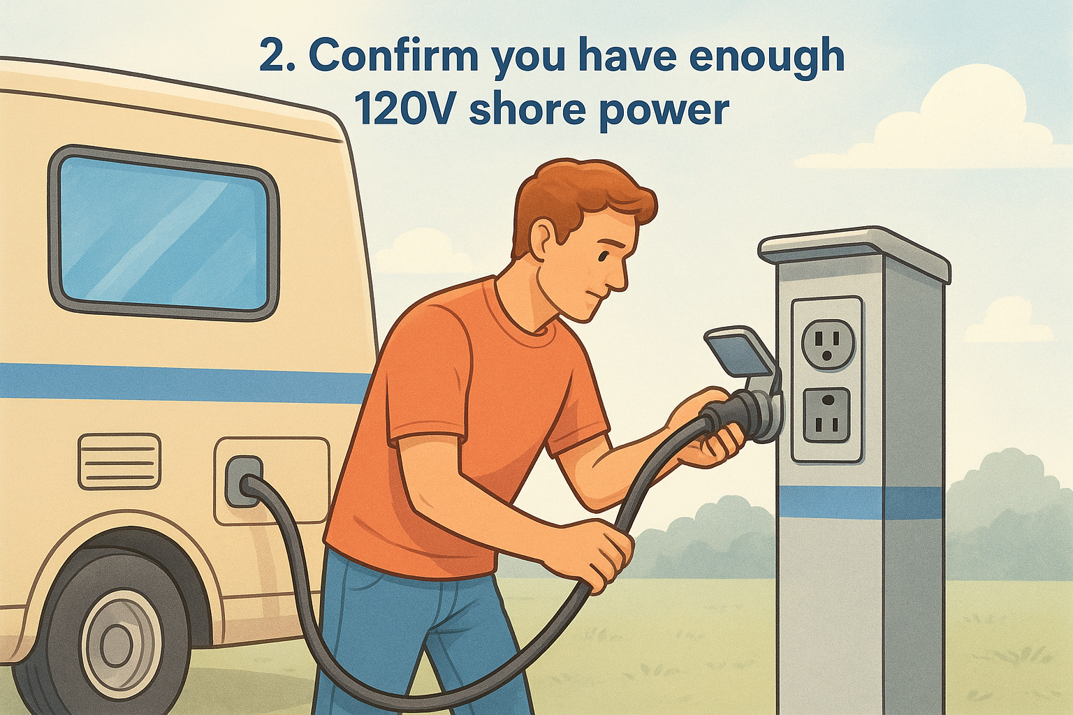 2. Confirm you have enough 120V shore power