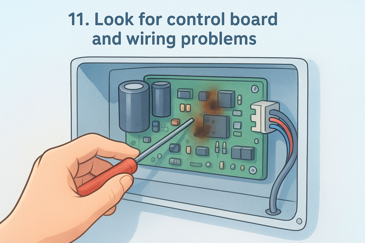 11. Look for control board and wiring problems
