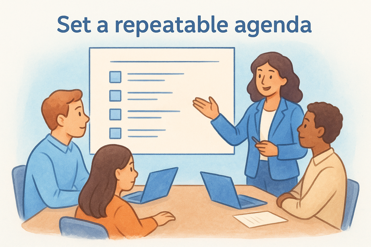 Set a repeatable agenda