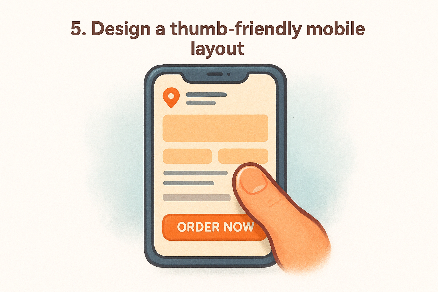 5. Design a thumb-friendly mobile layout
