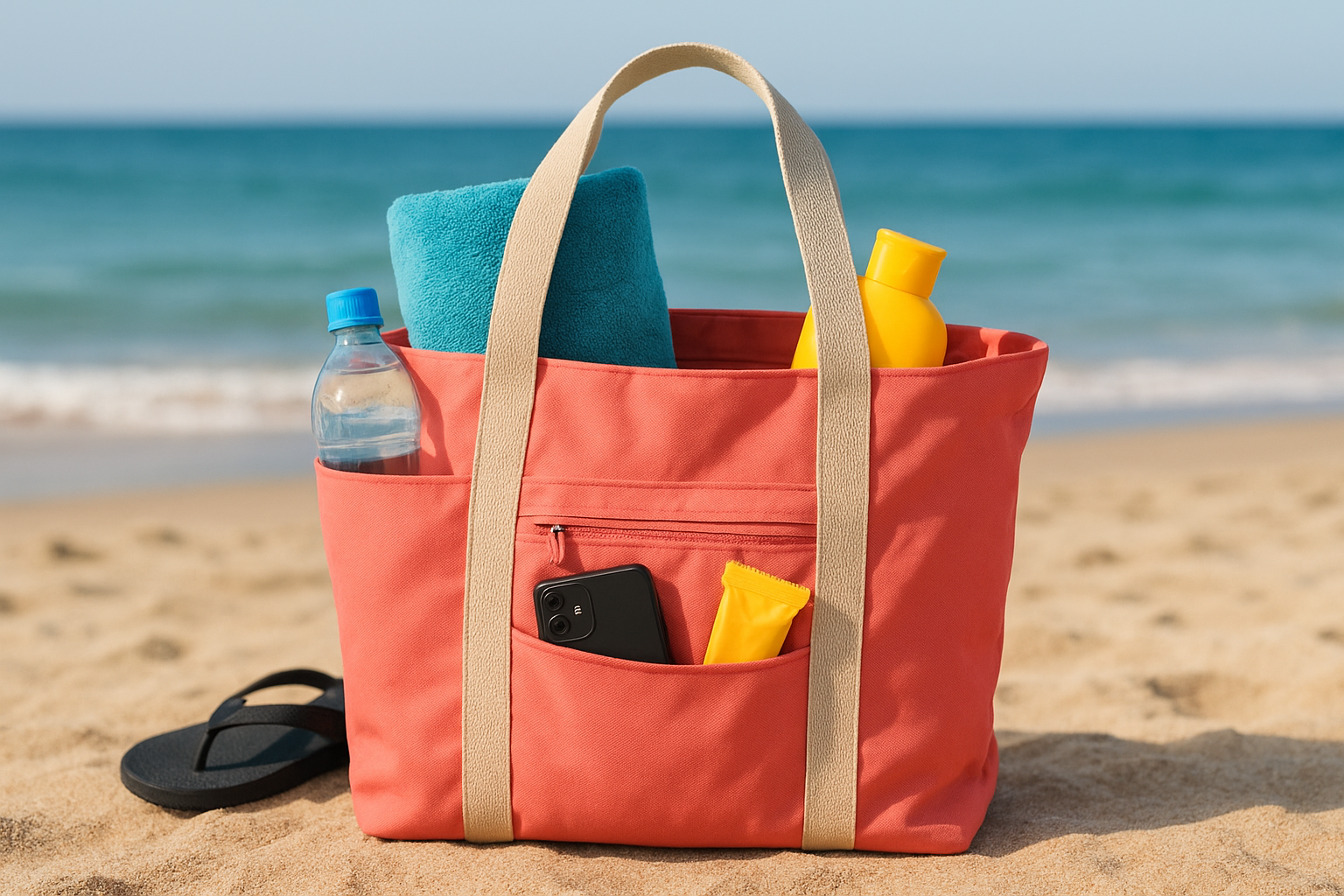 11. A beach tote or daypack that organizes fast