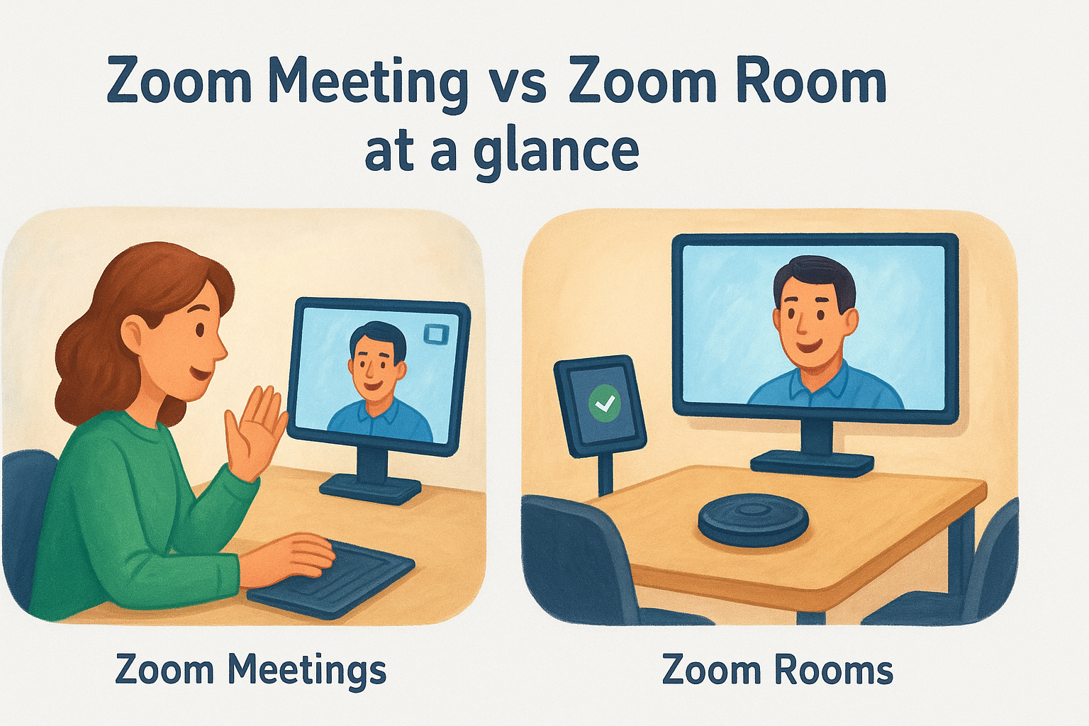Zoom Meeting vs Zoom Room at a glance