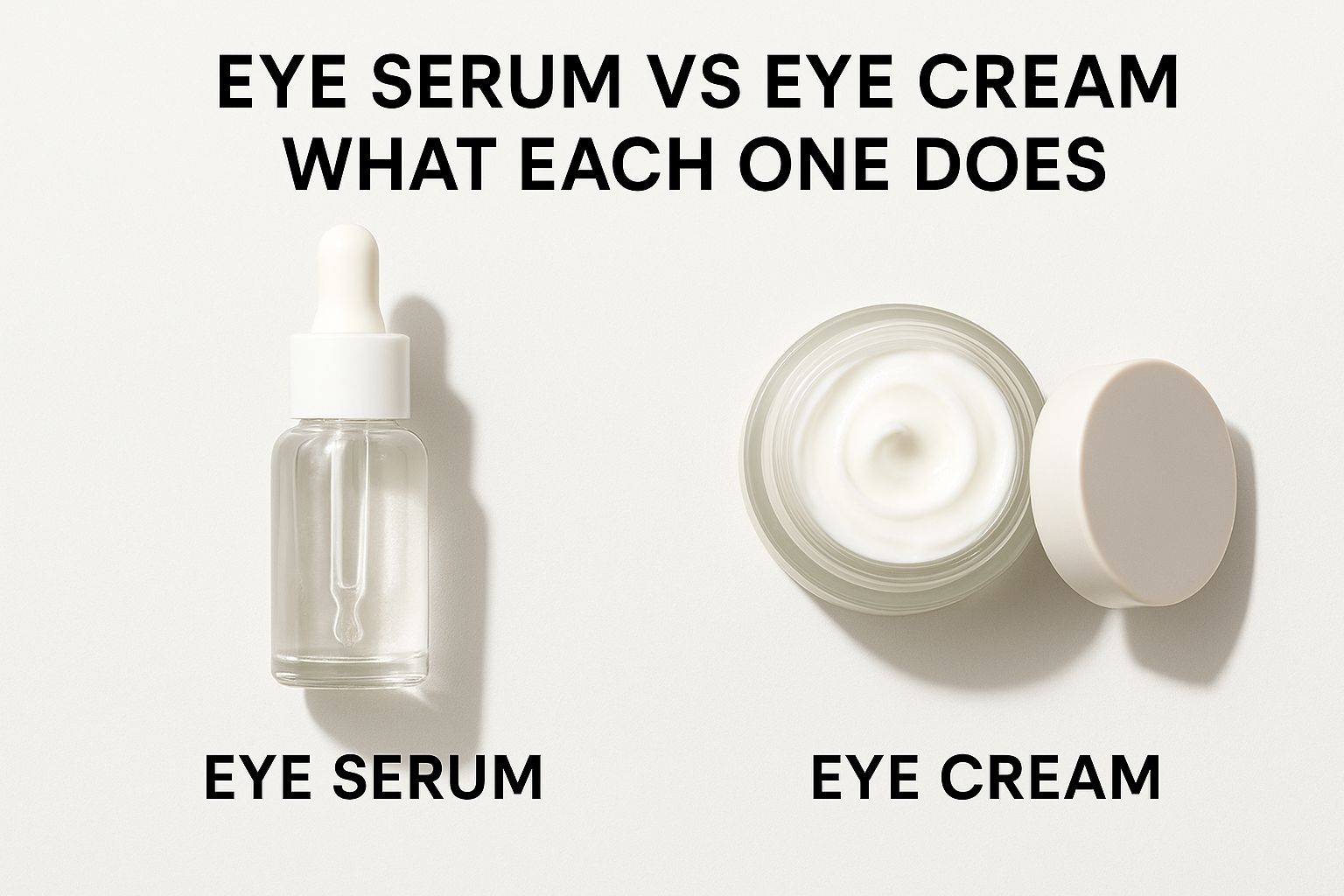 Eye serum vs eye cream: what each one does