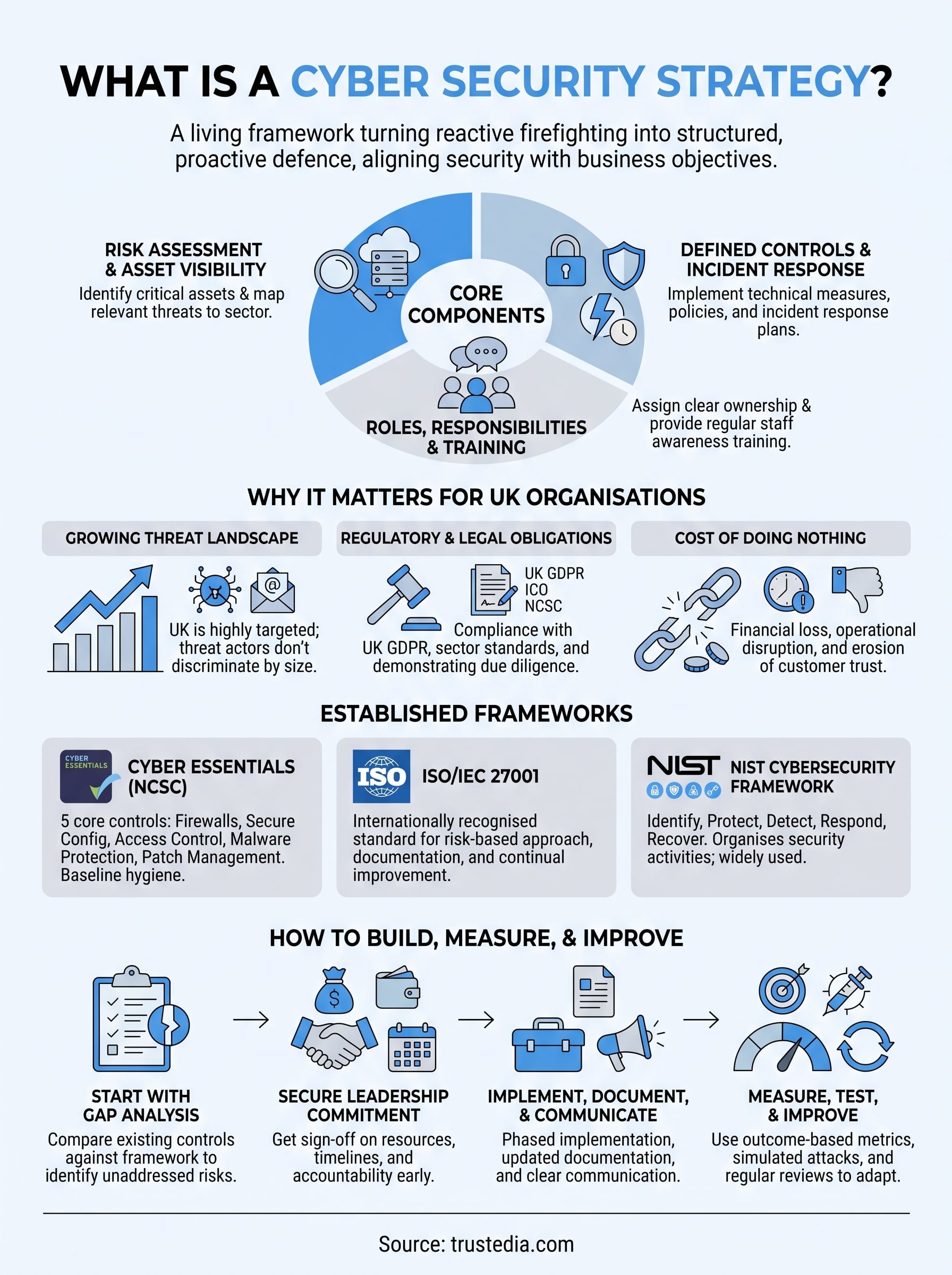 what is a cyber security strategy infographic