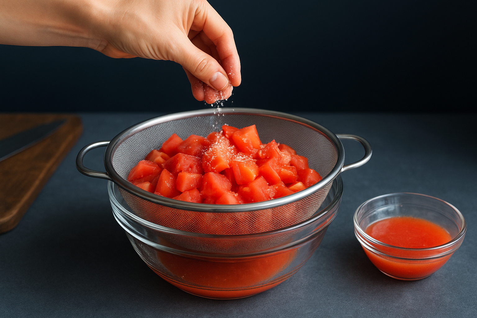 How to salt and drain your tomatoes