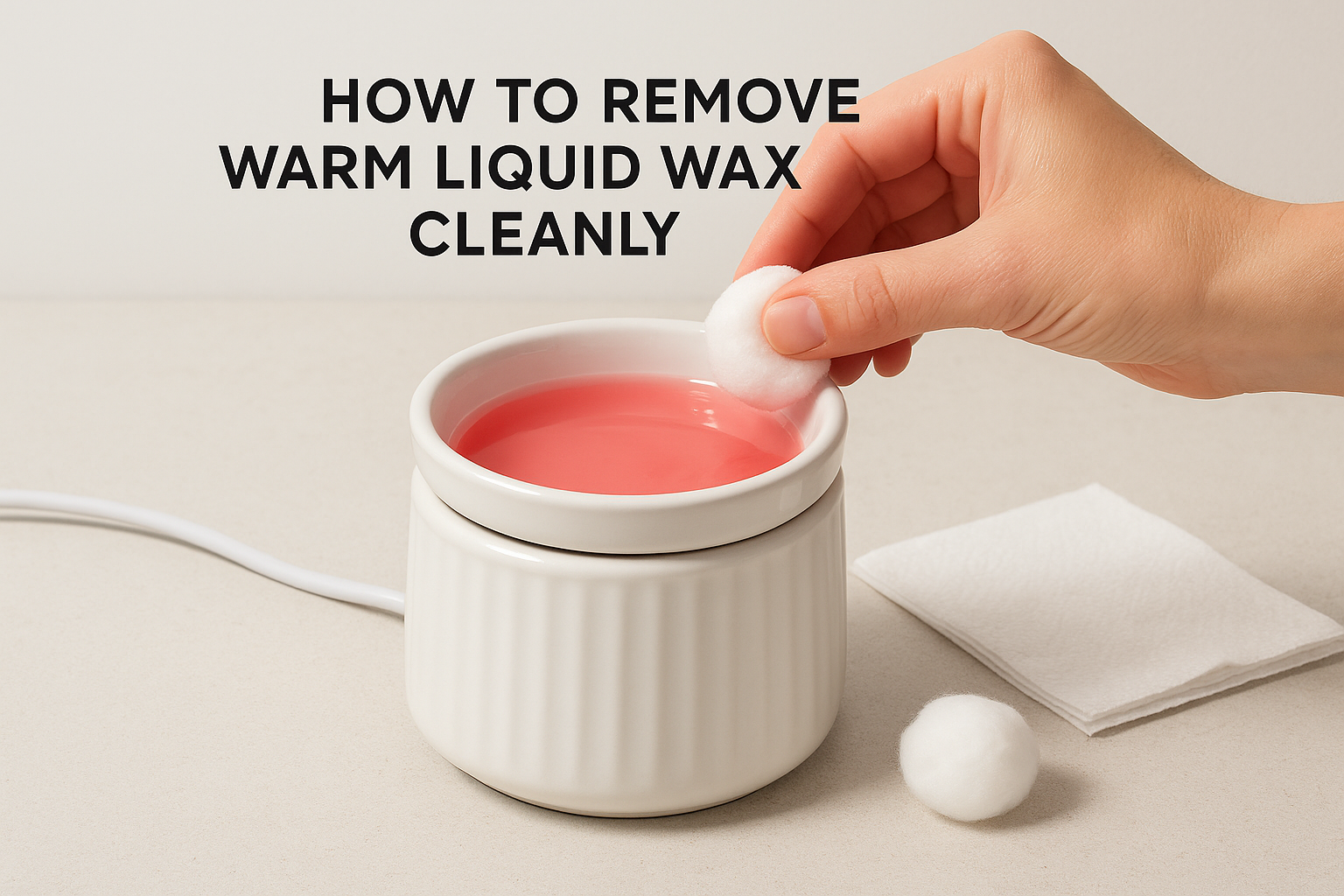 How to remove warm liquid wax cleanly