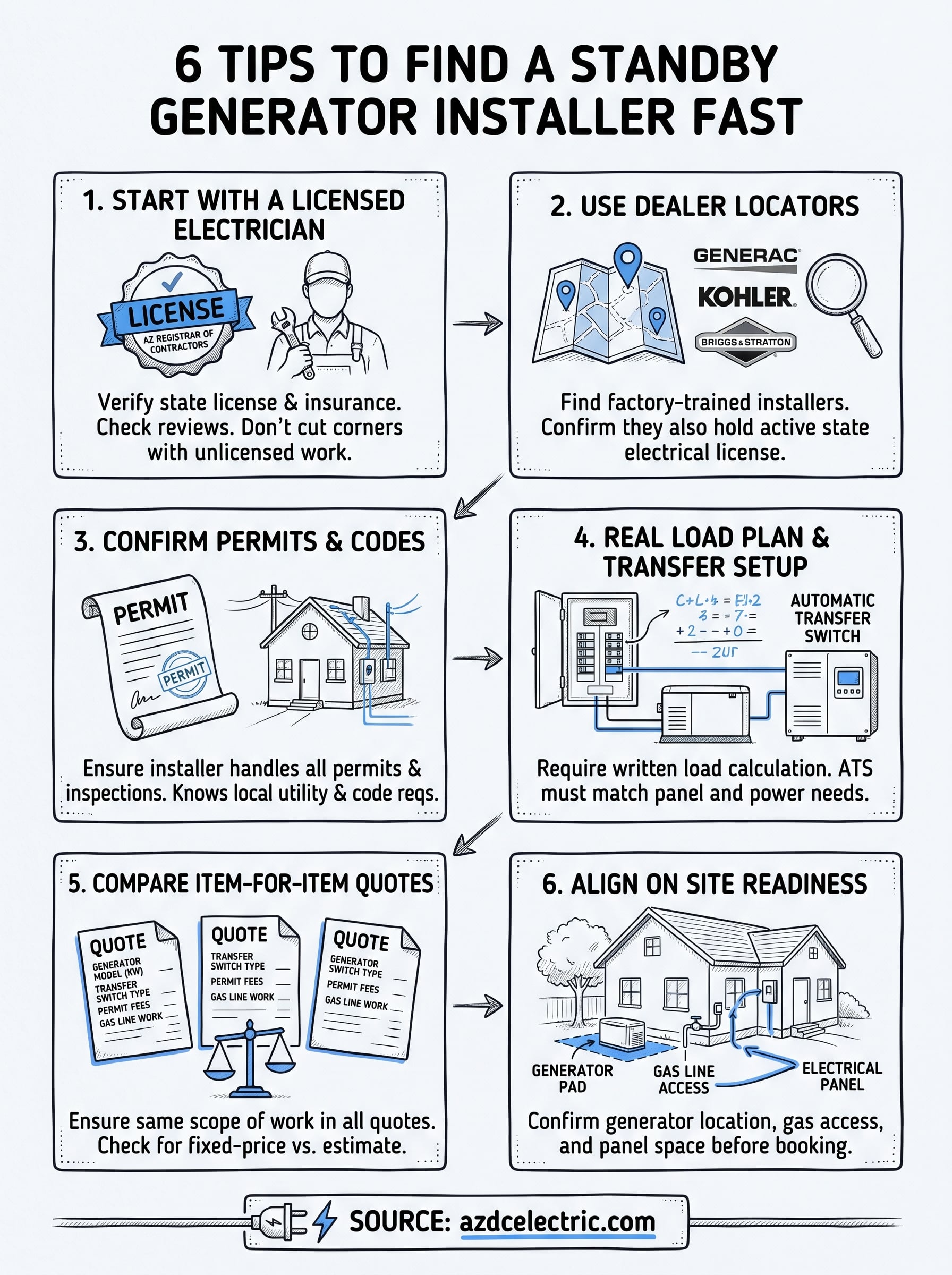 standby generator installer near me infographic