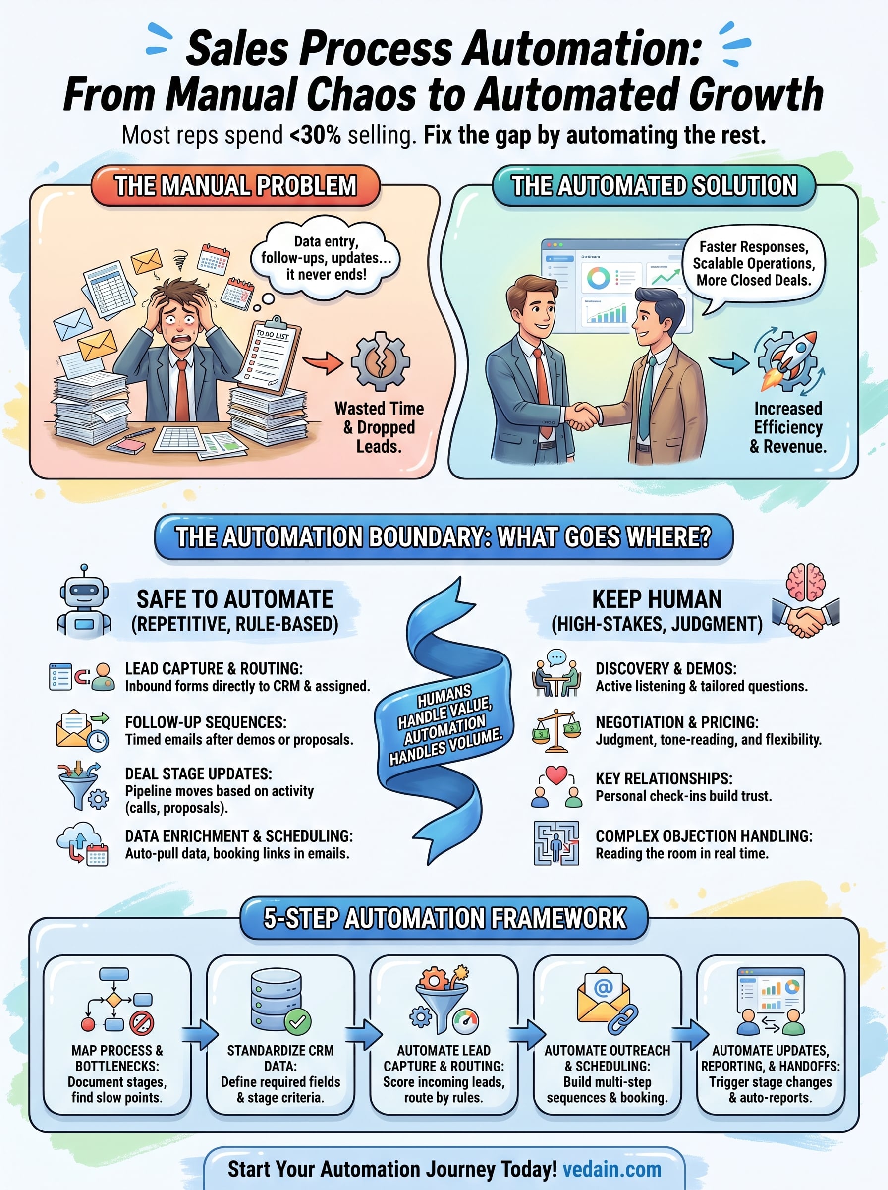 how to automate sales process infographic