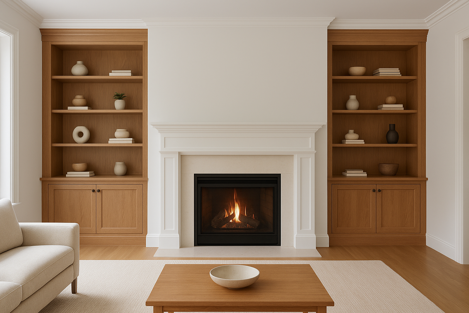 1. Match-the-house custom built-ins on both sides
