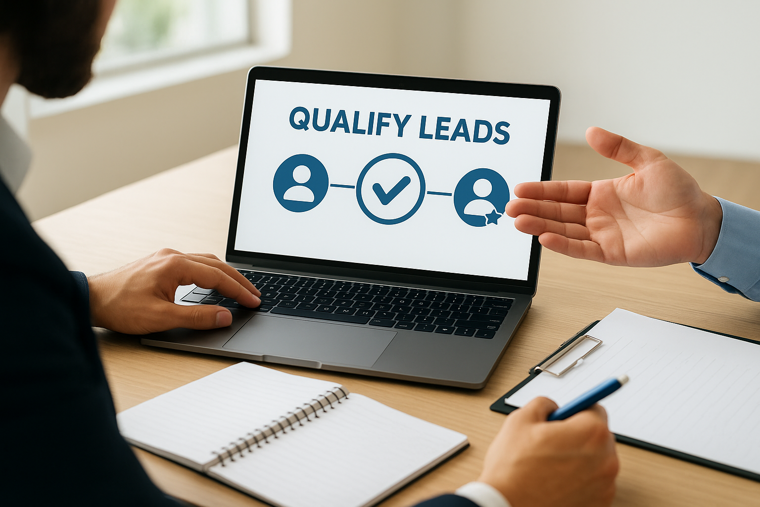 Qualify leads before handing them to sales