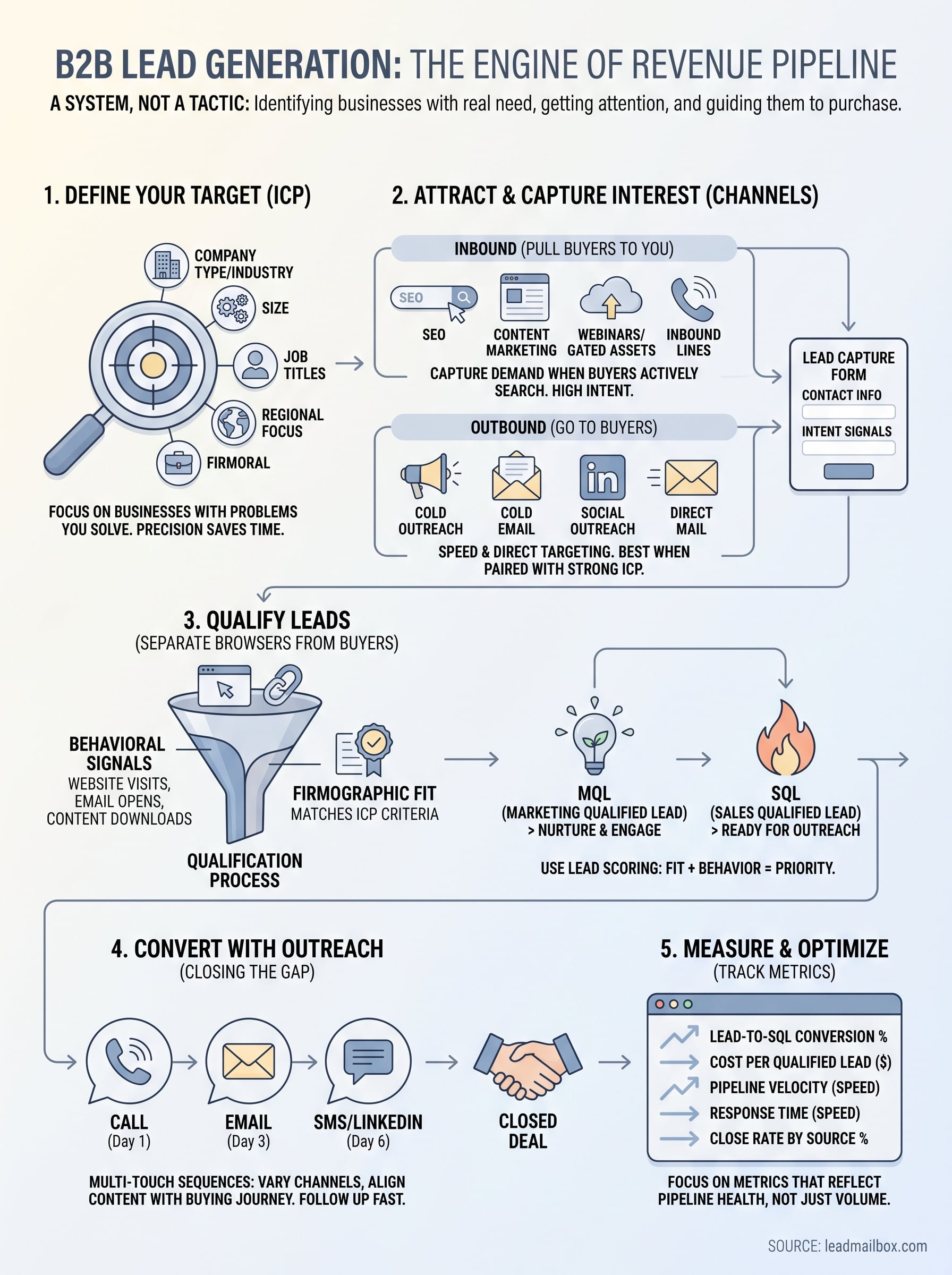what is b2b lead generation infographic